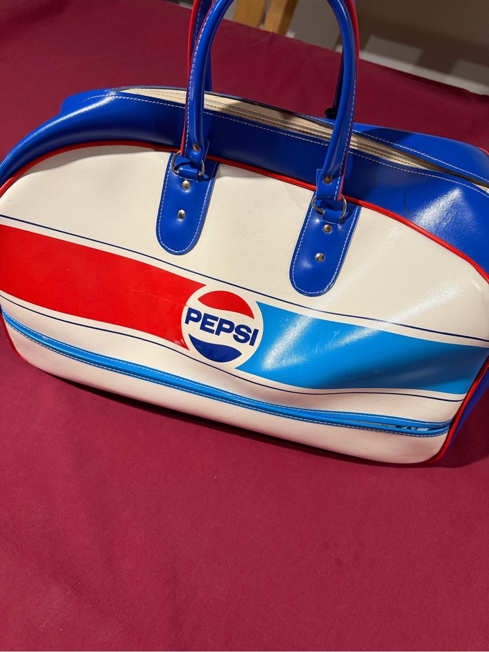Pepsi Blue, Red & White Retro Duffel Bag